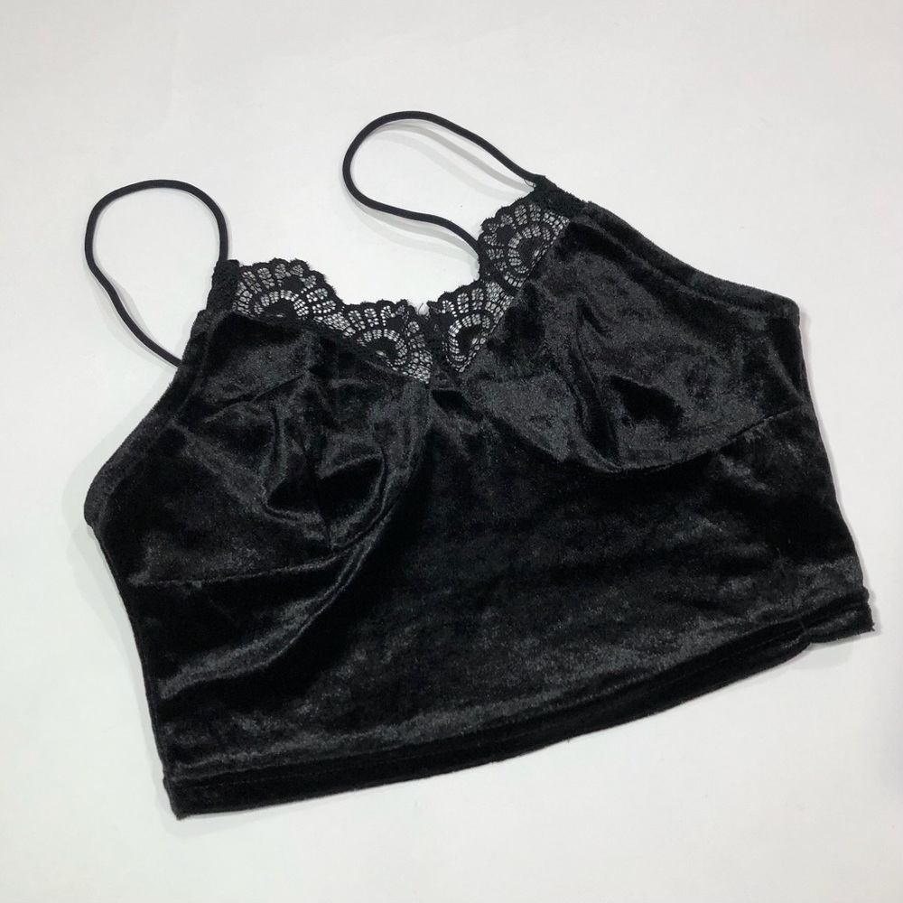 Velour Crop Top